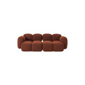 Modulares Sofa im Makramee-Stil aus rotem Stoff